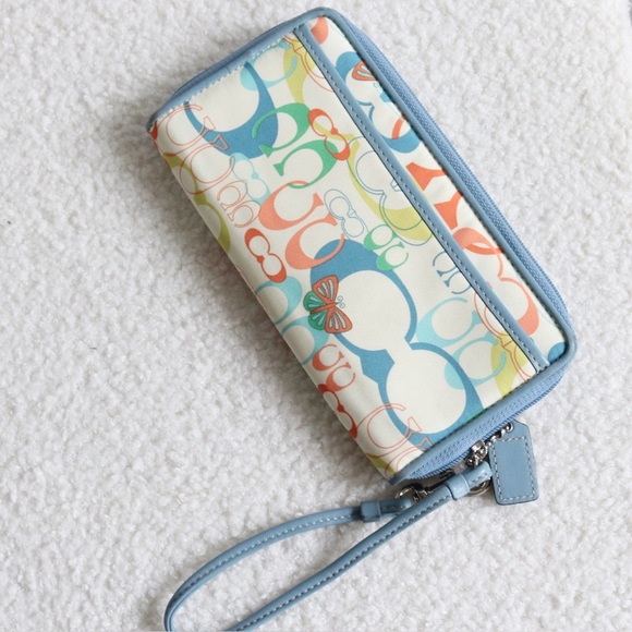 Y2K Coach Logo Optic Butterfly Hobo Bag & Matching Wallet/Wristlet - Picture 12 of 13